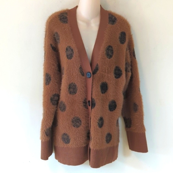 Ade Samuel for INC Polka-Dot Boyfriend Cardigan XS - Picture 7 of 16